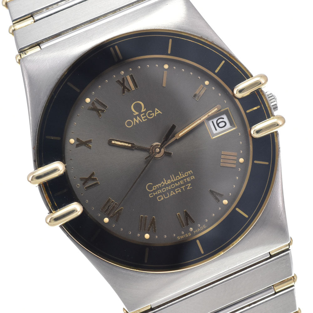 OMEGA Constellation vintage Date Stainless Steel/Gold Plated gray Dial Quartz Men's
 Watch N#148314