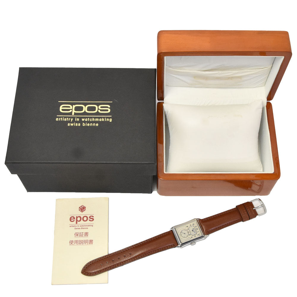 with paper EPOS Doctor's Watch 3185 Small second Silver Dial Hand Winding Men's
 Watch L#148316