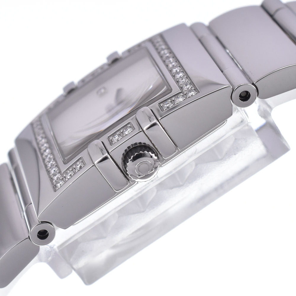 OMEGA Constellation Carre Quadra Mini 1528.76.00 diamond White shell Dial Quartz Ladies
 Watch M#148323