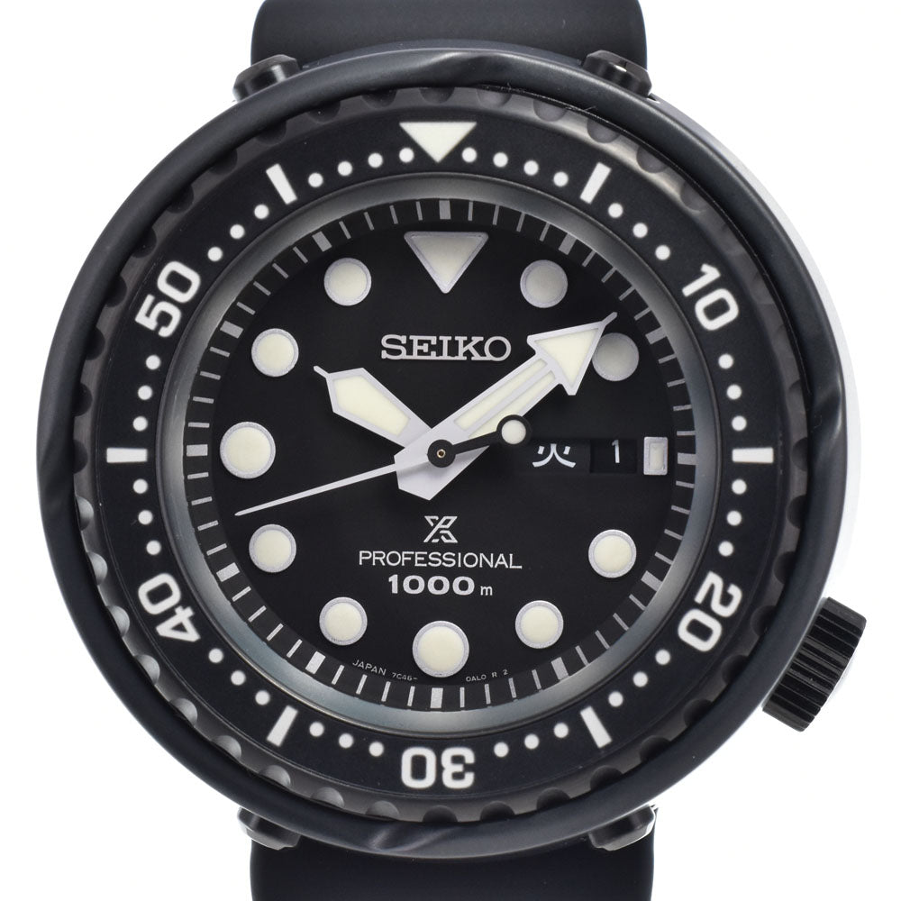 SEIKO Prospex Marine Master SBBN047（7C46-0AP0） Super Black Diamond Shield black Dial Quartz Men's
 Watch K#148327