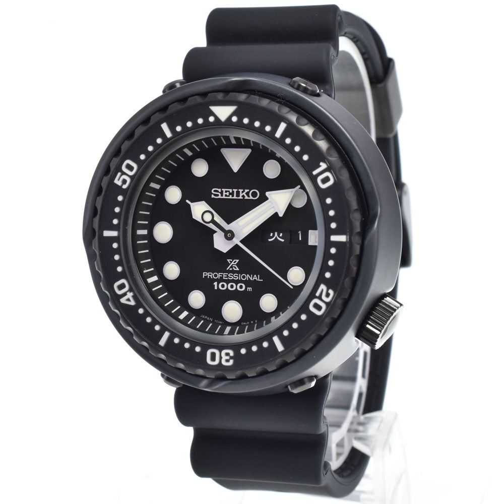 SEIKO Prospex Marine Master SBBN047（7C46-0AP0） Super Black Diamond Shield black Dial Quartz Men's
 Watch K#148327