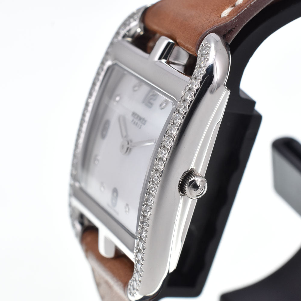 HERMES COD Watch CC1.232 Dubrutur White shell Dial Quartz Ladies
 Watch L#148336