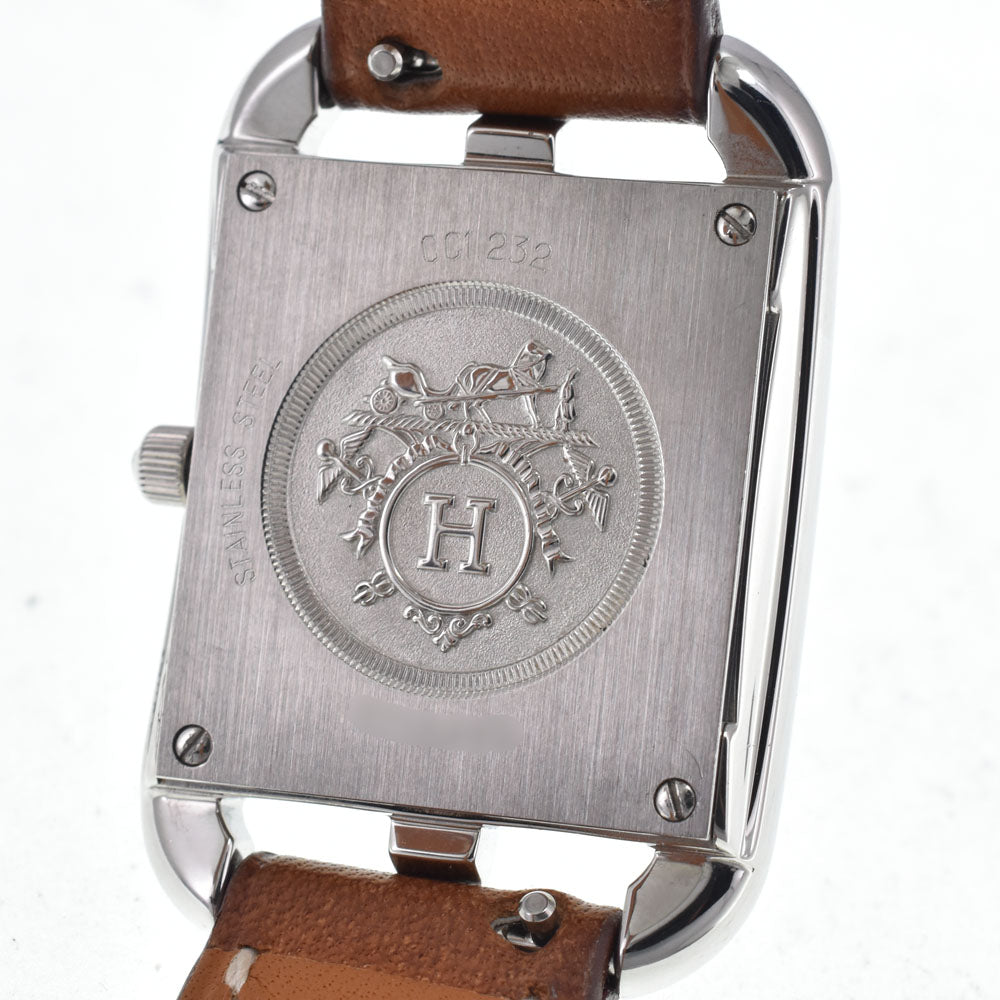 HERMES COD Watch CC1.232 Dubrutur White shell Dial Quartz Ladies
 Watch L#148336