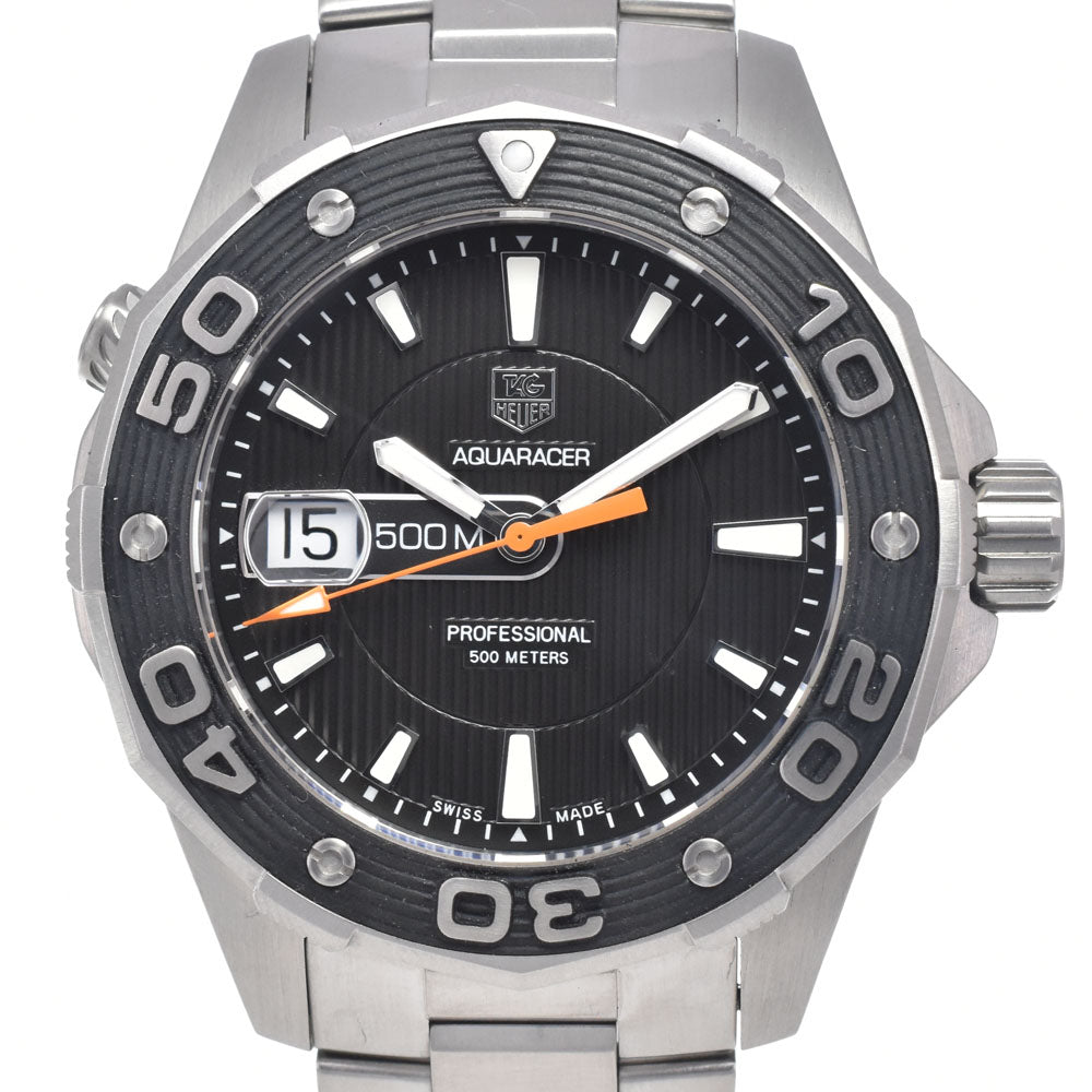 with paper TAG HEUER Aqua racer WAJ1110.BA0870 Date black Dial Quartz Men's
 Watch M#148344