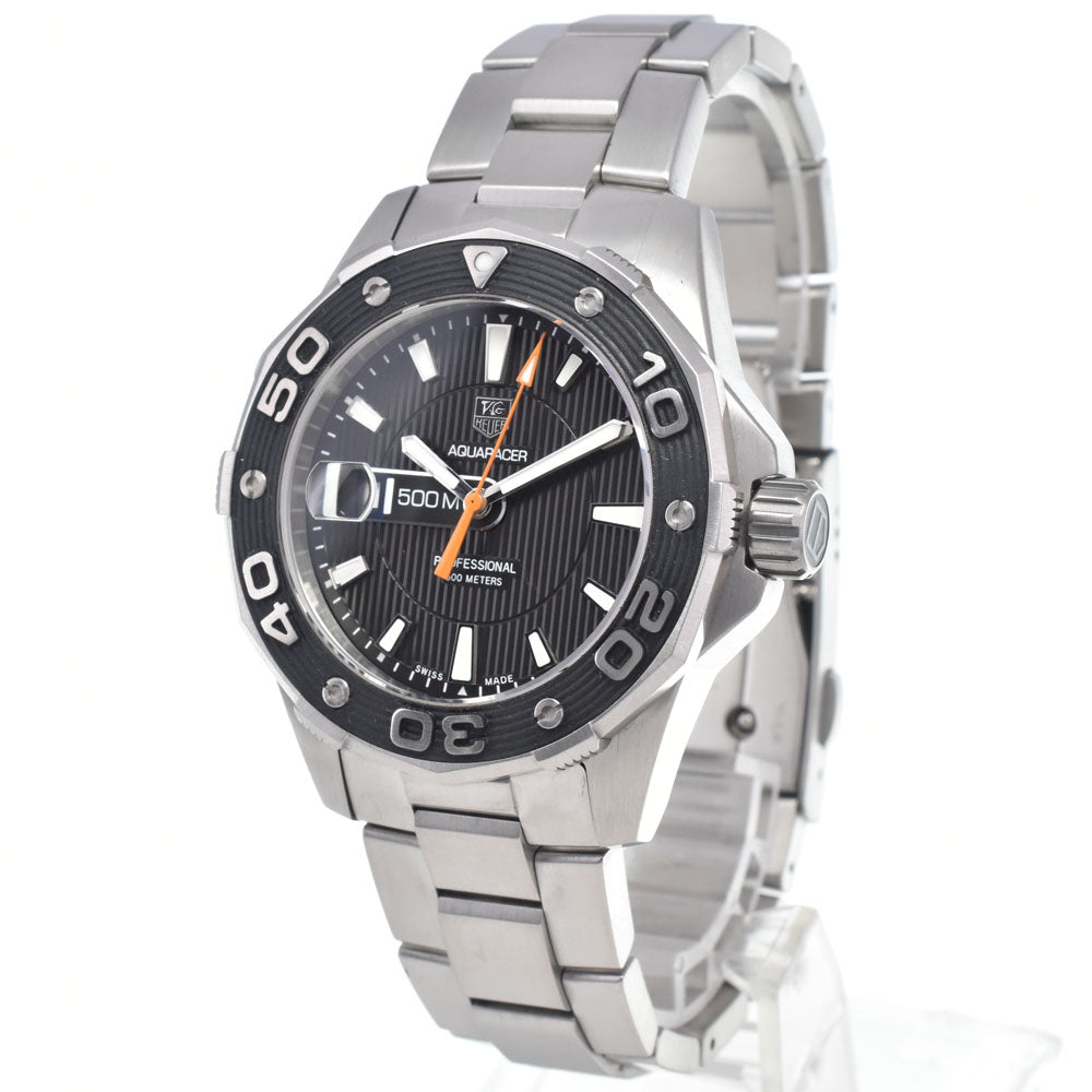 with paper TAG HEUER Aqua racer WAJ1110.BA0870 Date black Dial Quartz Men's
 Watch M#148344