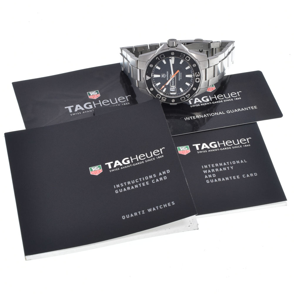 with paper TAG HEUER Aqua racer WAJ1110.BA0870 Date black Dial Quartz Men's
 Watch M#148344