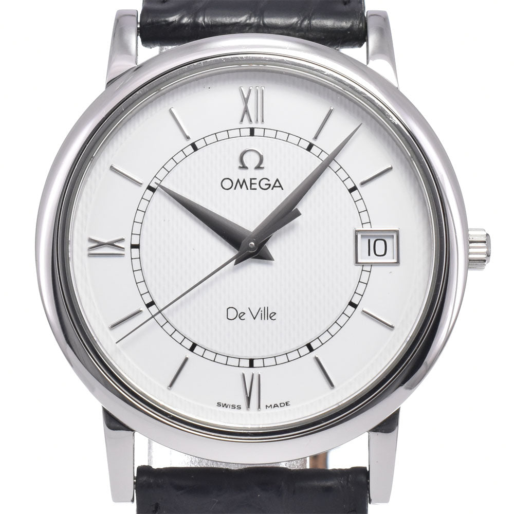 with paper OMEGA De Ville Prestige 7824.21.01 Date white Dial Quartz Men's
 Watch L#148351