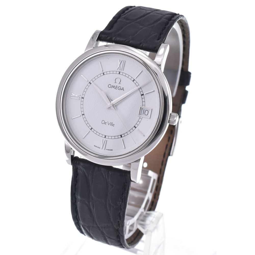 with paper OMEGA De Ville Prestige 7824.21.01 Date white Dial Quartz Men's
 Watch L#148351