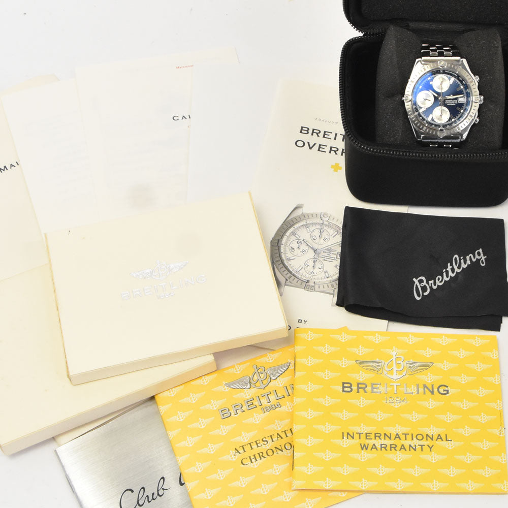 with paper BREITLING Chronomat A13352 Chronograph Date blue Dial Automatic Men's
 Watch M#148365