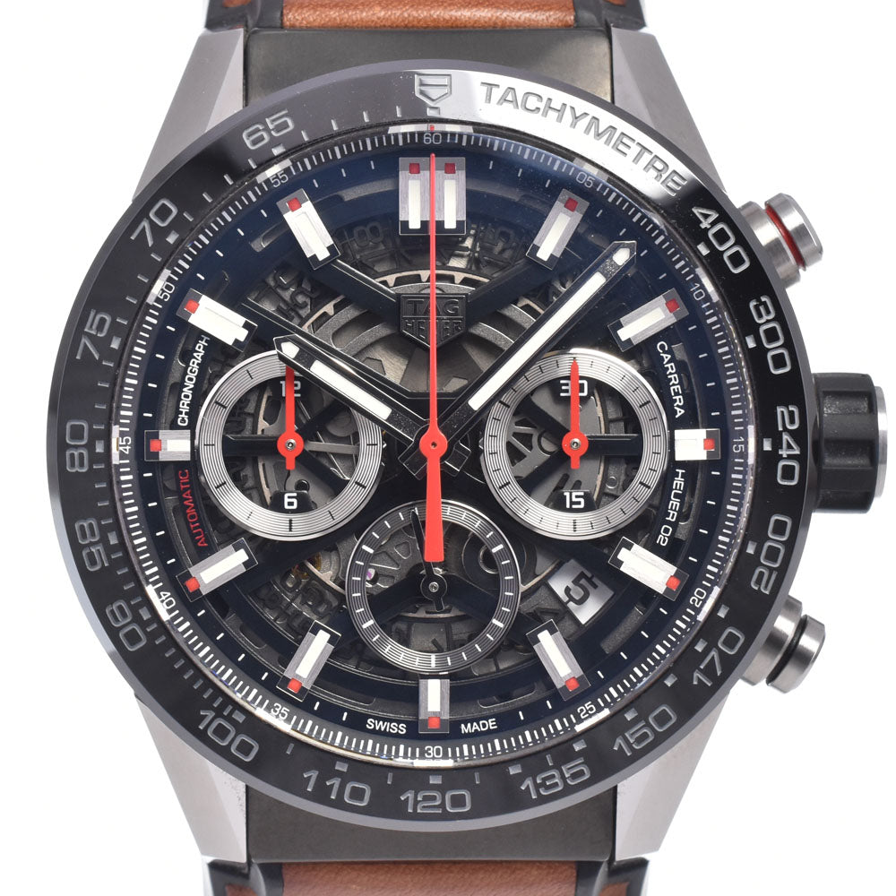 with paper TAG HEUER Carrera Caliber Heuer 02 CBG2010-0 Chronograph black Dial Automatic Men's
 Watch L#148366