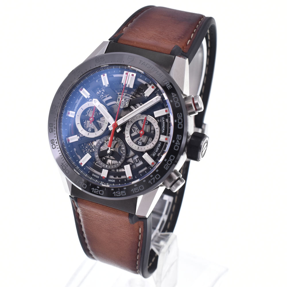 with paper TAG HEUER Carrera Caliber Heuer 02 CBG2010-0 Chronograph black Dial Automatic Men's
 Watch L#148366