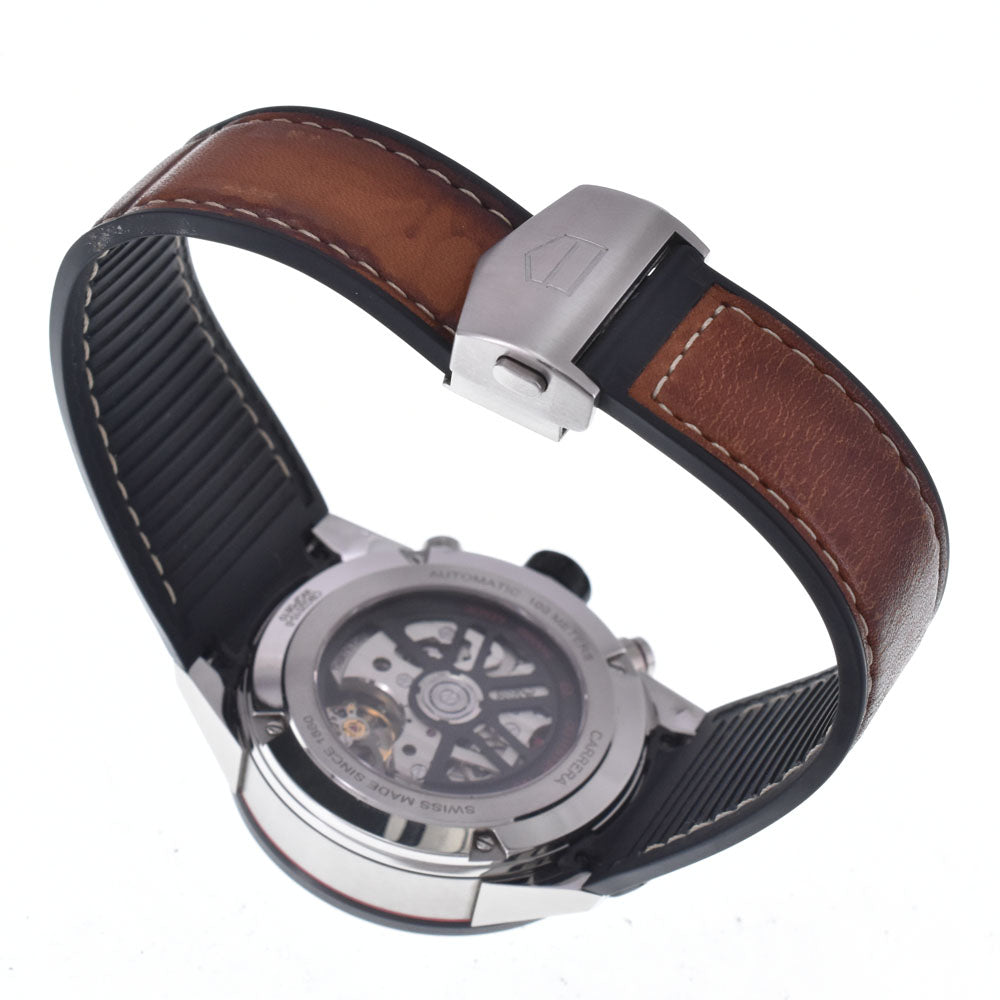 with paper TAG HEUER Carrera Caliber Heuer 02 CBG2010-0 Chronograph black Dial Automatic Men's
 Watch L#148366