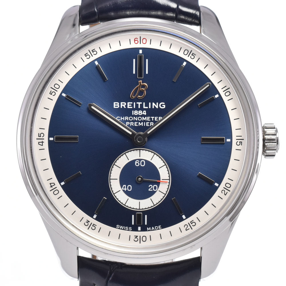 with paper BREITLING Premier A37340 blue Dial Automatic Men's
 Watch L#148370