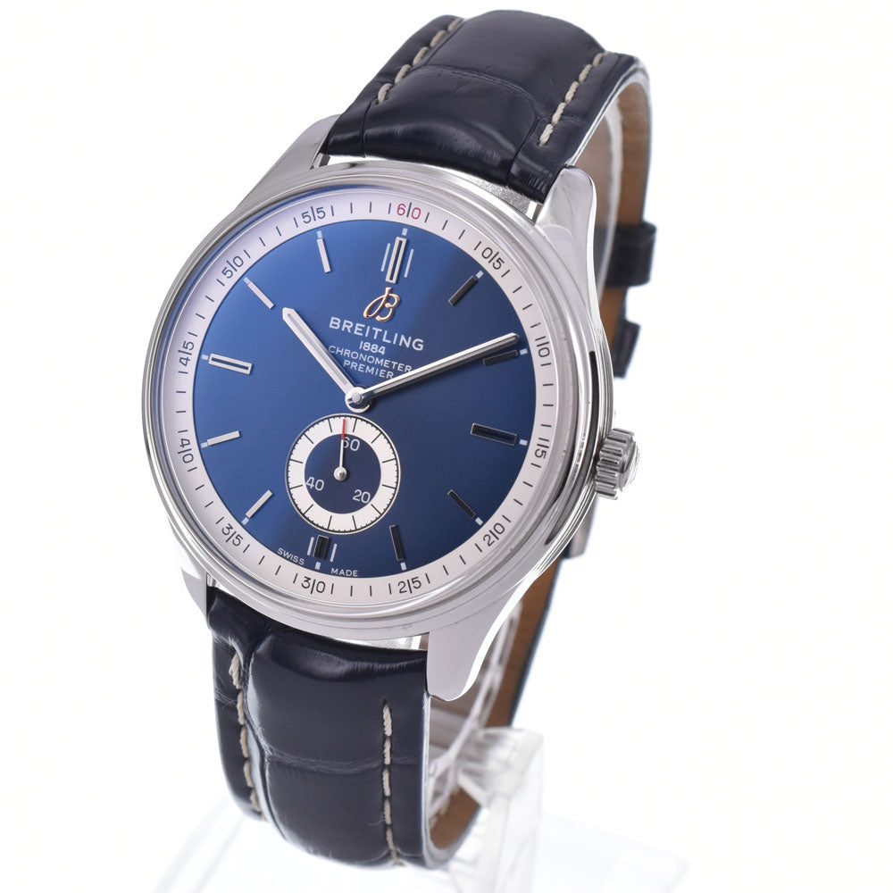 with paper BREITLING Premier A37340 blue Dial Automatic Men's
 Watch L#148370