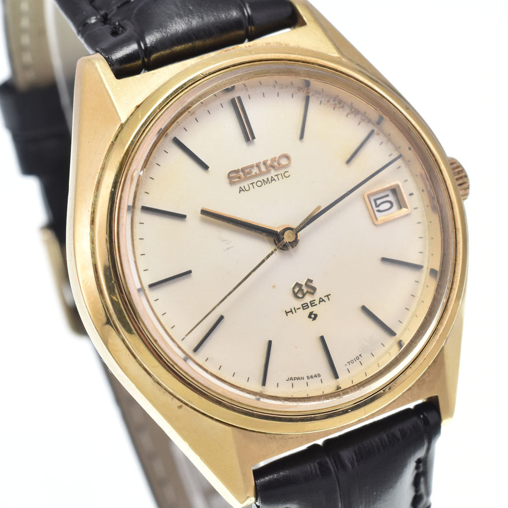 SEIKO Grand Seiko High Beat 5645-7010 vintage Cal.5645A Cap Gold Silver Dial Automatic Men's
 Watch L#148372