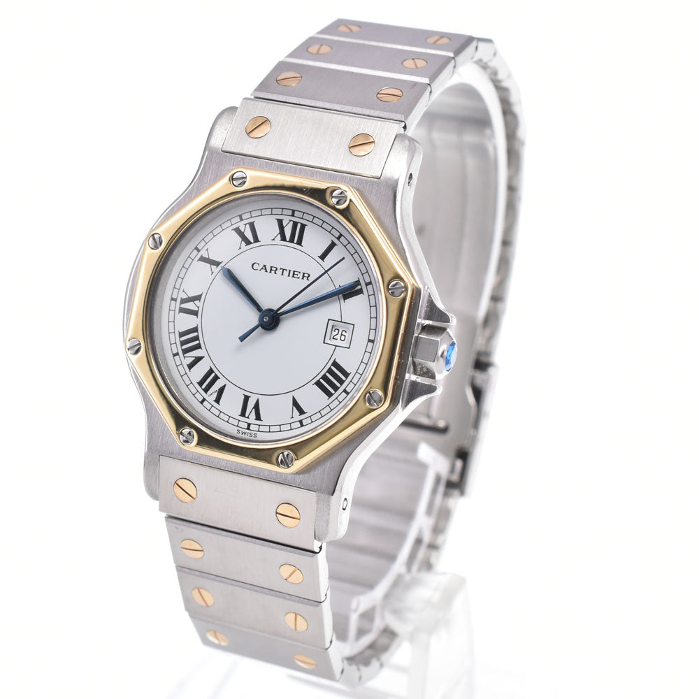 CARTIER Santos Octagon LM 81037288 Silver / Gold Dial Automatic Unisex
 Watch G#148376