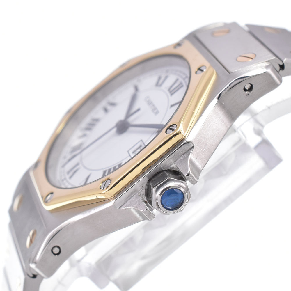 CARTIER Santos Octagon LM 81037288 Silver / Gold Dial Automatic Unisex
 Watch G#148376