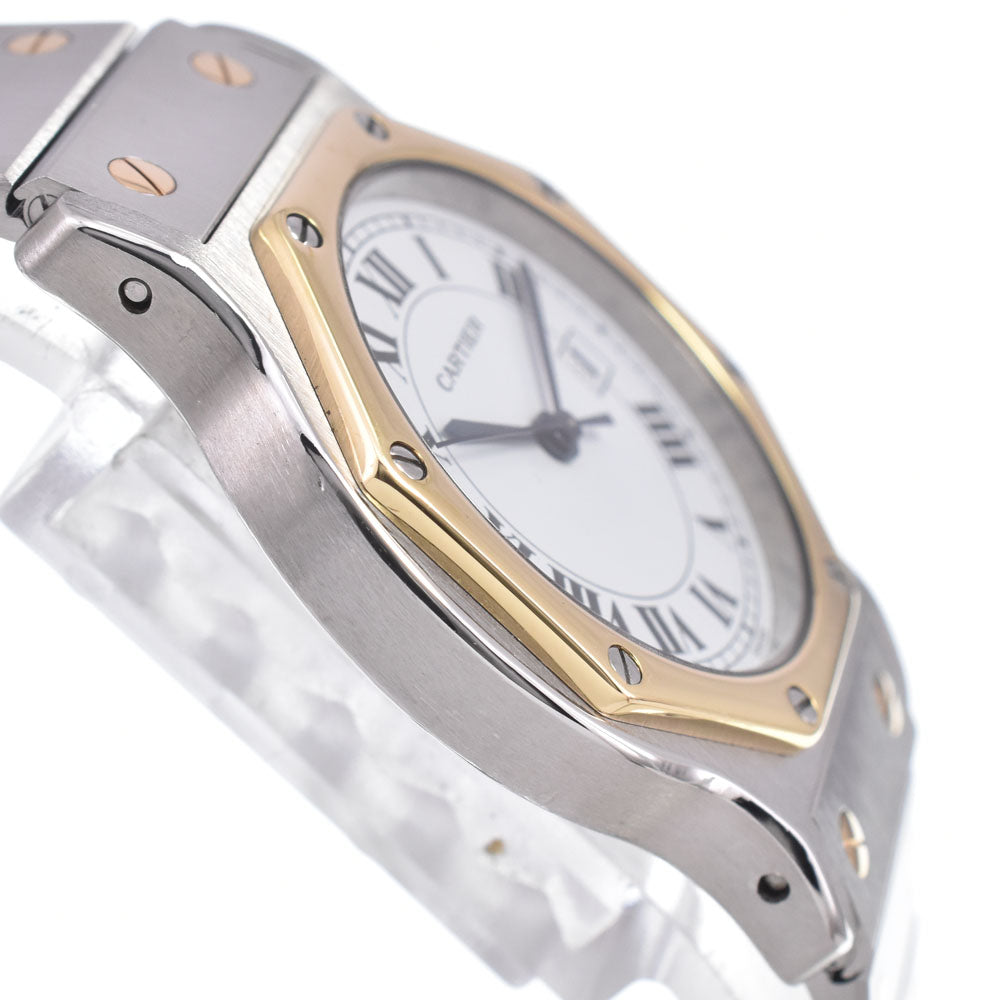 CARTIER Santos Octagon LM 81037288 Silver / Gold Dial Automatic Unisex
 Watch G#148376