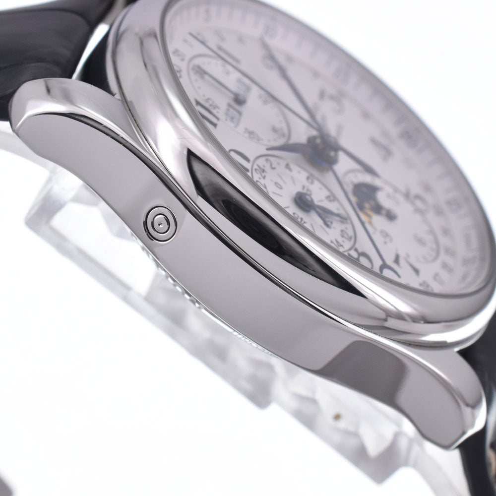 LONGINES Master collection L2.673.4.78.3 Triple calendar chronograph moonface Silver Dial Automatic Men's
 Watch L#148378