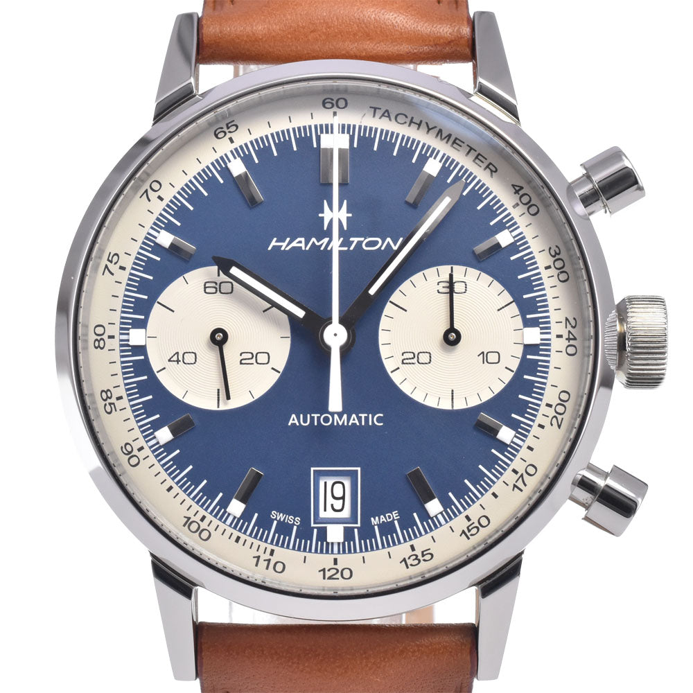 with paper HAMILTON Intramatic H384160 Chronograph Date Blue gray Dial Automatic Men's
 Watch L#148379