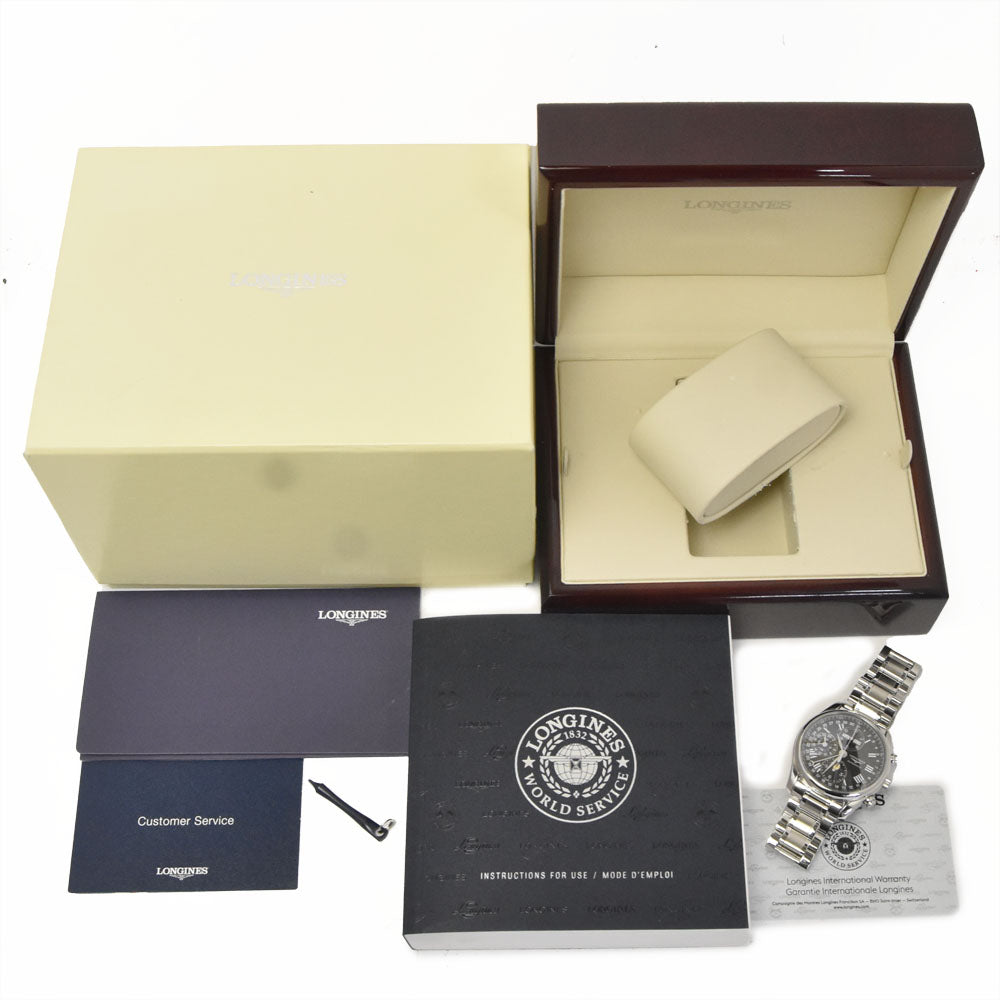 with paper LONGINES Master collection L2.673.4.51.6 Moon face black Dial Automatic Men's
 Watch O#148383