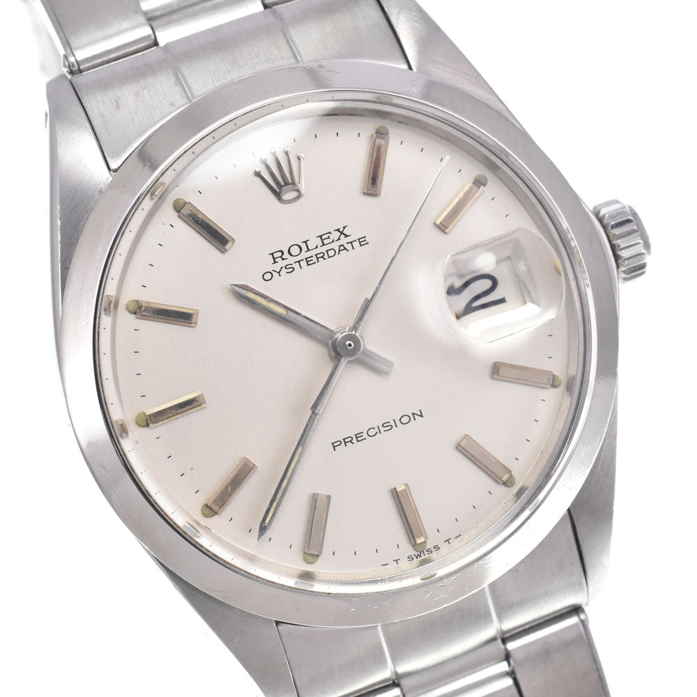 ROLEX Oyster Date Precision 6694 vintage Cal.1225 Silver Dial Hand Winding Men's
 Watch O#148384
