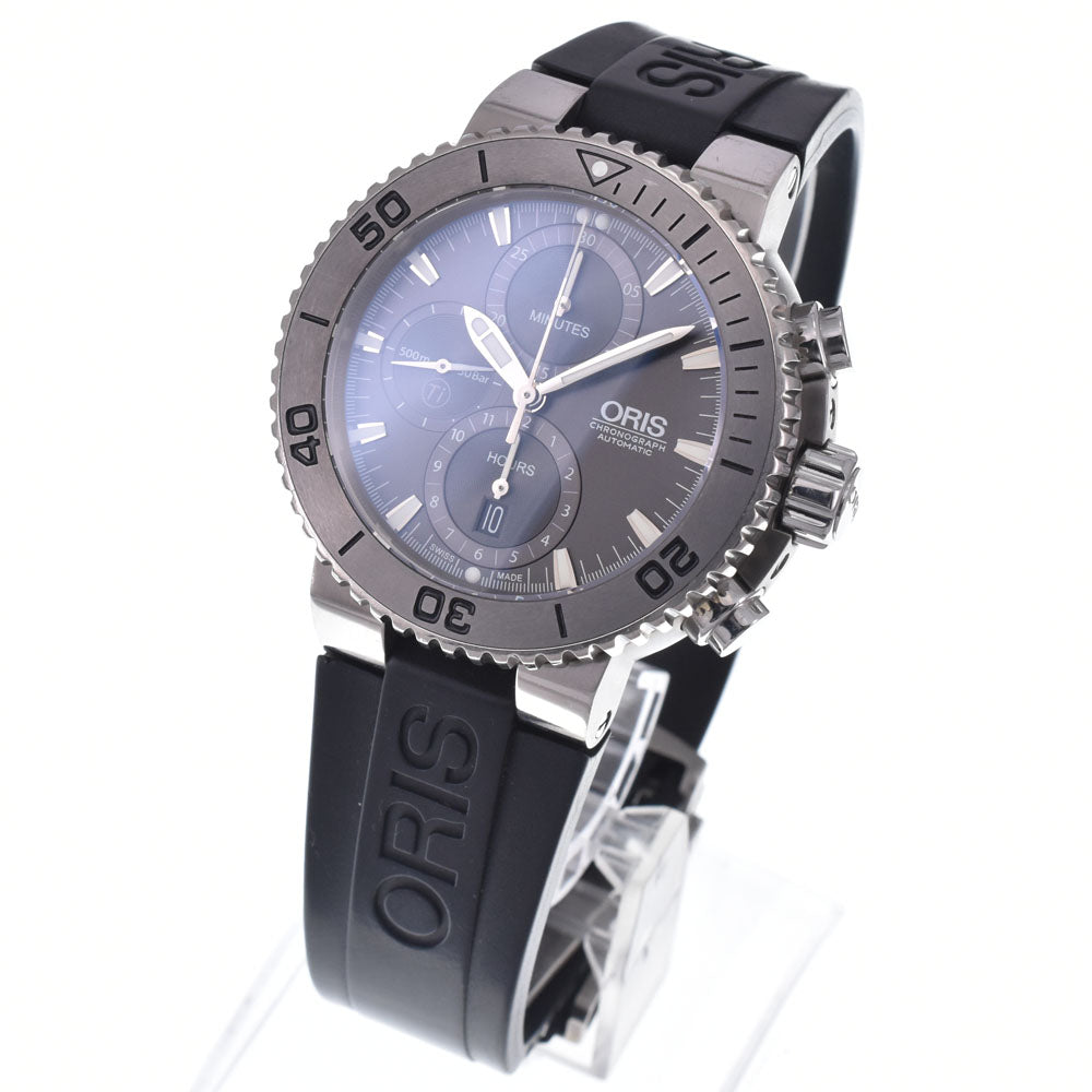 with paper ORIS Aquis chronograph 01 674 7655 gray Dial Automatic Men's
 Watch L#148385