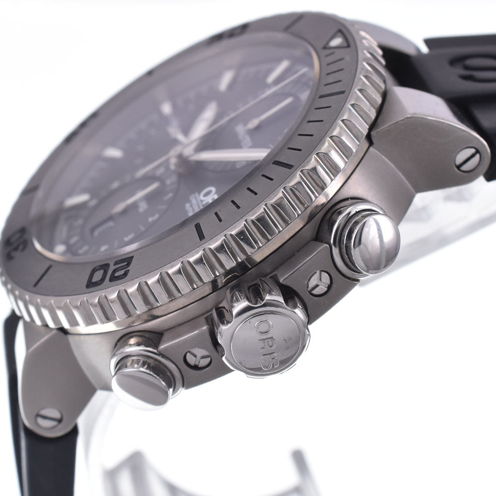 with paper ORIS Aquis chronograph 01 674 7655 gray Dial Automatic Men's
 Watch L#148385