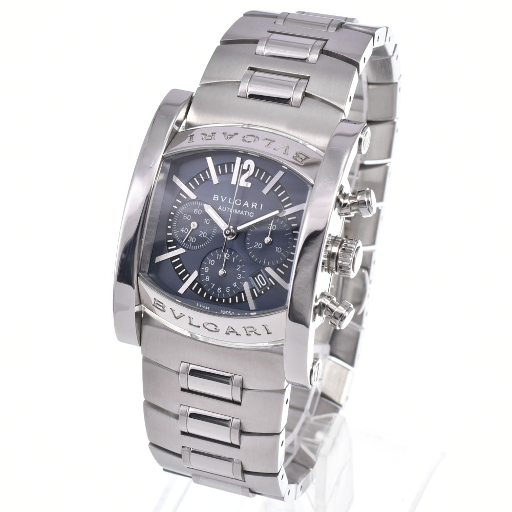 with paper BVLGARI Assioma AA44SCH Chronograph Date gray Dial Automatic Men's
 Watch M#148386