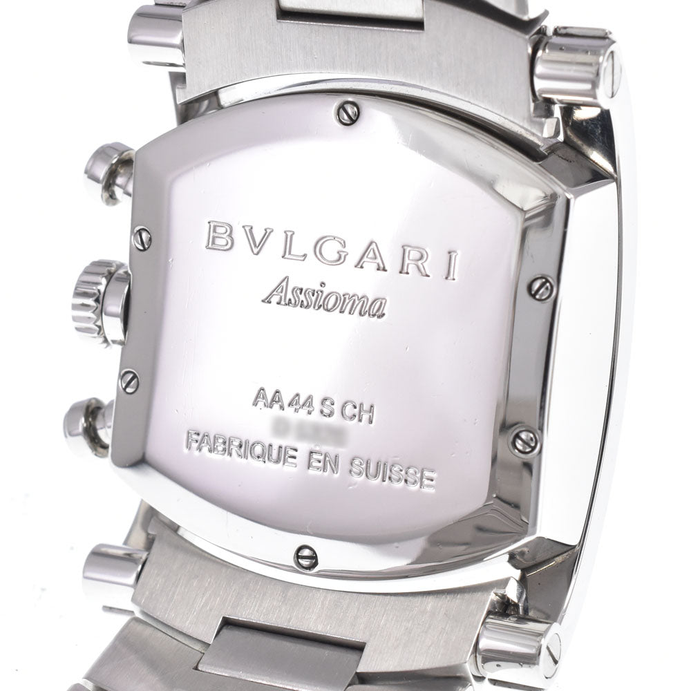 with paper BVLGARI Assioma AA44SCH Chronograph Date gray Dial Automatic Men's
 Watch M#148386