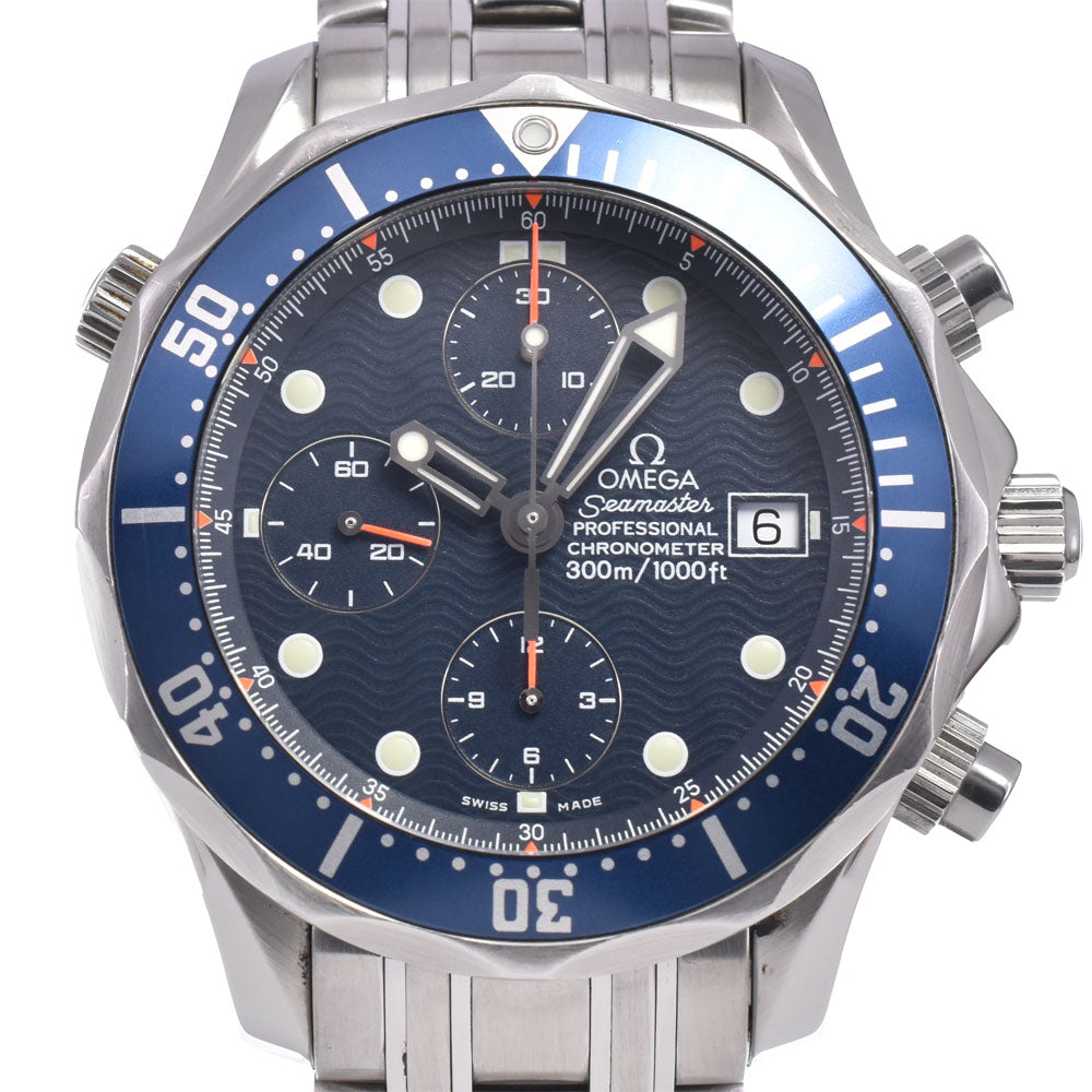 with paper OMEGA Seamaster 2599.80 Chronograph blue Dial Automatic Men's
 Watch M#148396