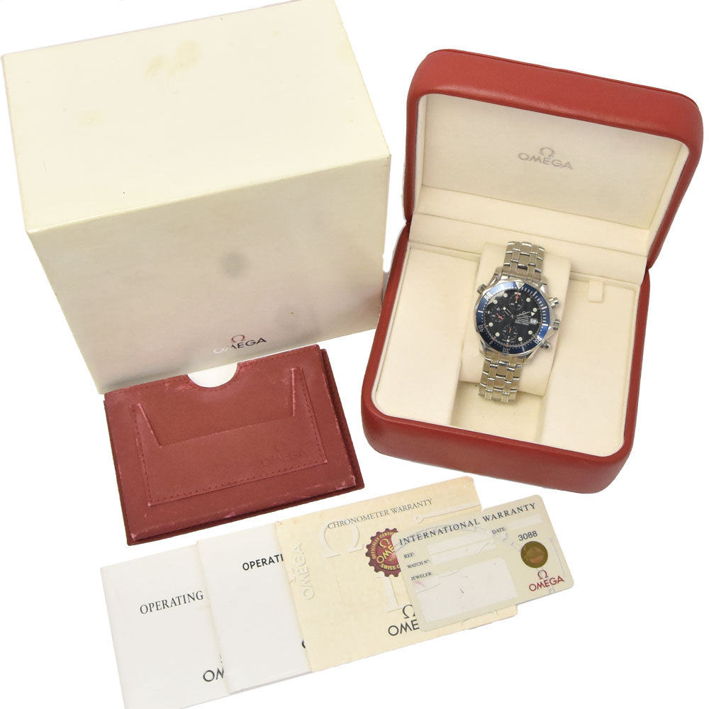 with paper OMEGA Seamaster 2599.80 Chronograph blue Dial Automatic Men's
 Watch M#148396