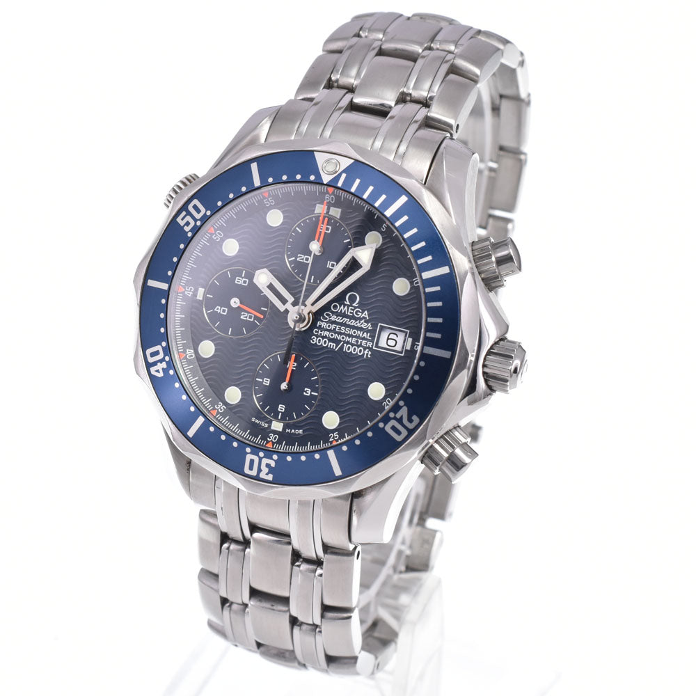 with paper OMEGA Seamaster 2599.80 Chronograph blue Dial Automatic Men's
 Watch M#148396