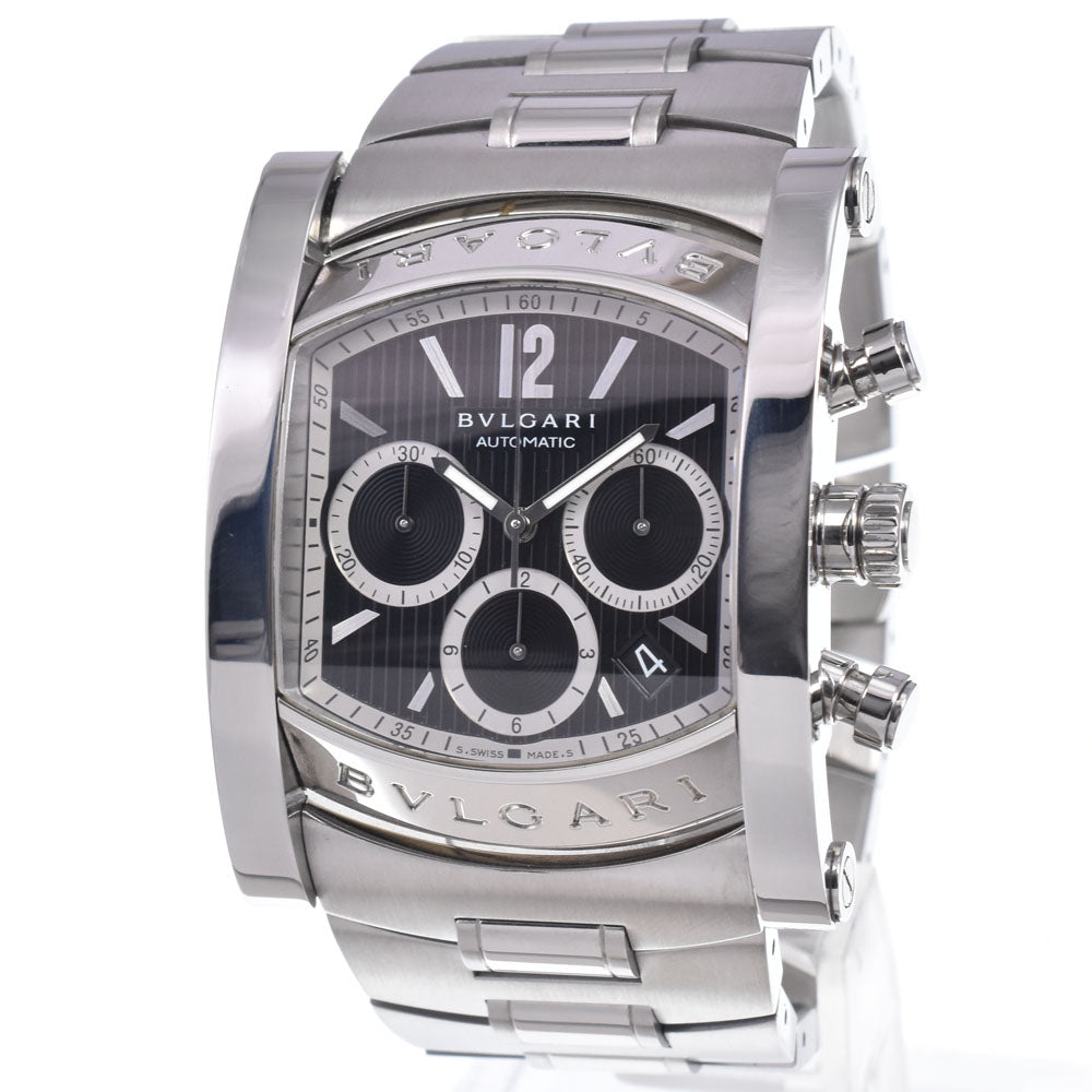 with paper BVLGARI Assioma AA48SCH Chronograph black Dial Automatic Men's
 Watch M#148398