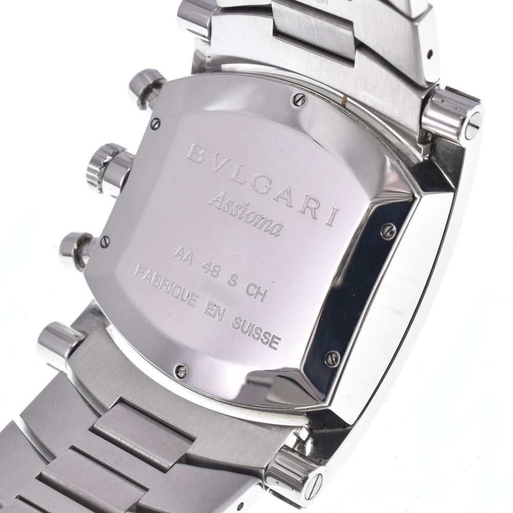 with paper BVLGARI Assioma AA48SCH Chronograph black Dial Automatic Men's
 Watch M#148398