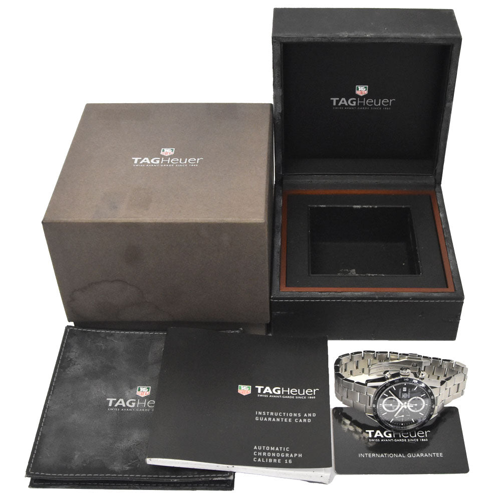 with paper TAG HEUER Carrera CV2010.BA0794 Chronograph black Dial Automatic Men's
 Watch M#148399