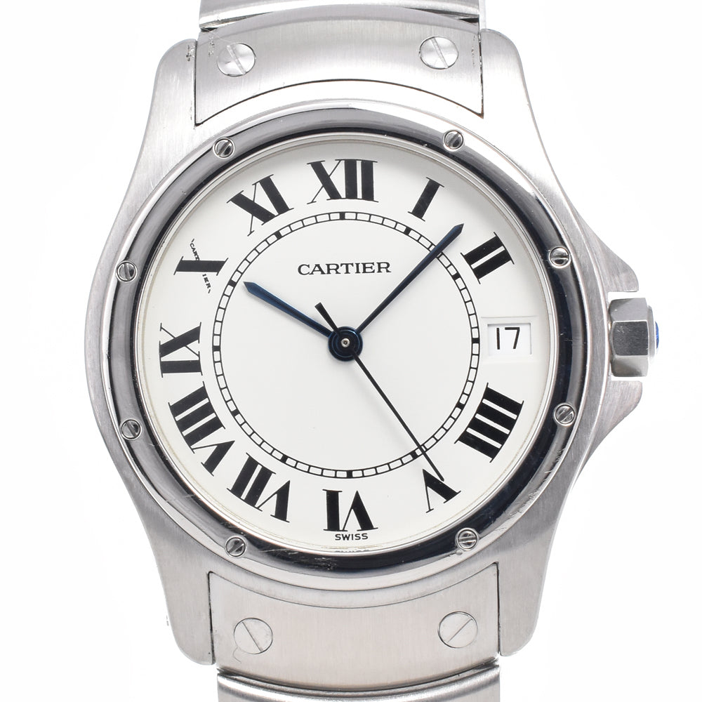 CARTIER Santo Cougar W20026K1 Date Silver Dial Automatic Men's
 Watch R#148400
