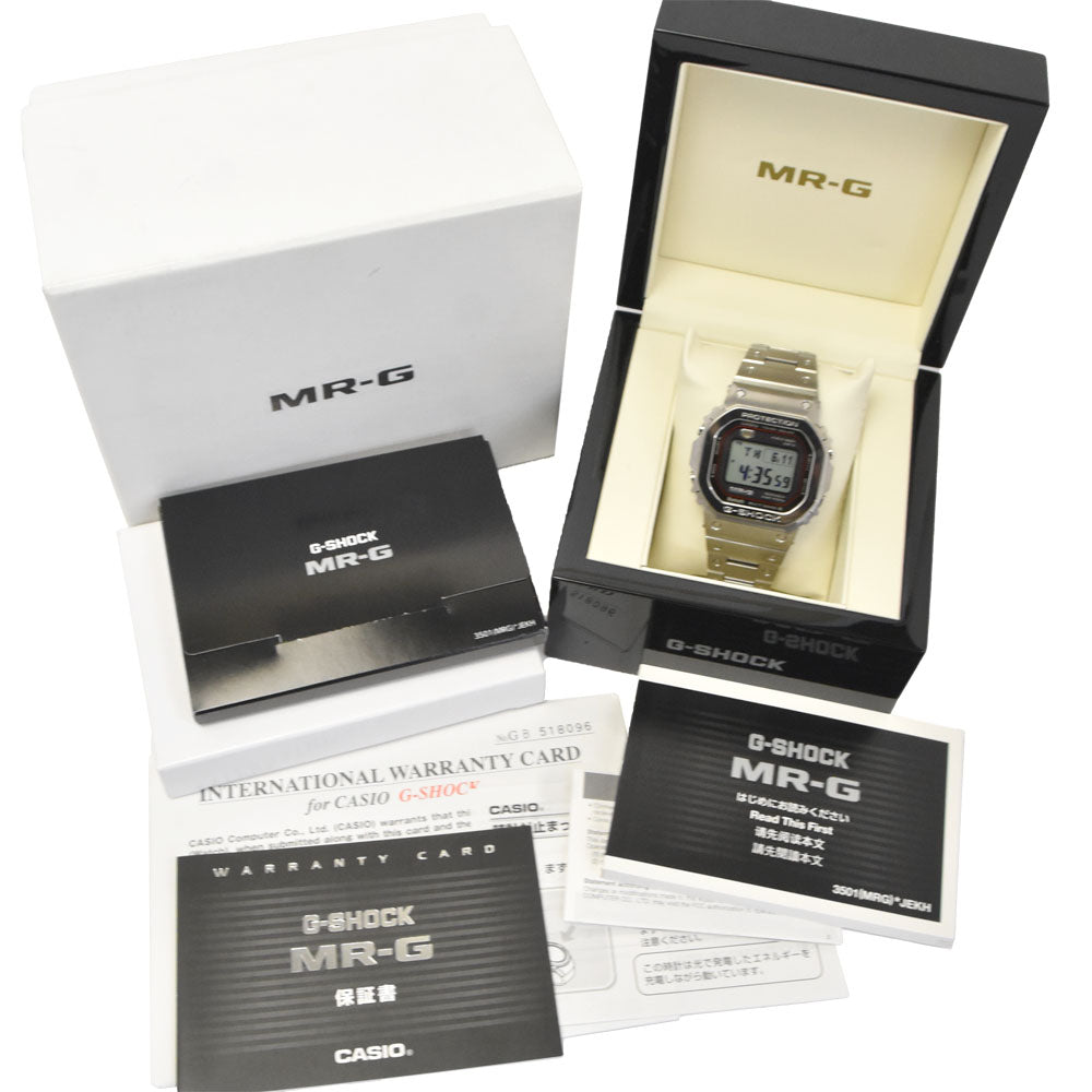 with paper CASIO G-SHOCK MRG-B5000D-1JR LCD / black Dial Radio Sync Solar Men's
 Watch M#148405