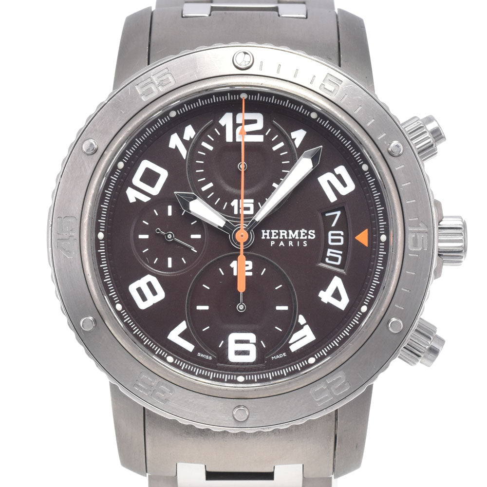 with paper HERMES Clipper diver CP2.941 Chronograph Date gray Dial Automatic Men's
 Watch M#148407