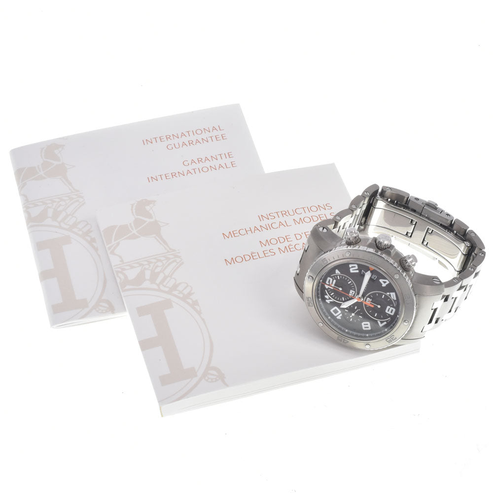 with paper HERMES Clipper diver CP2.941 Chronograph Date gray Dial Automatic Men's
 Watch M#148407