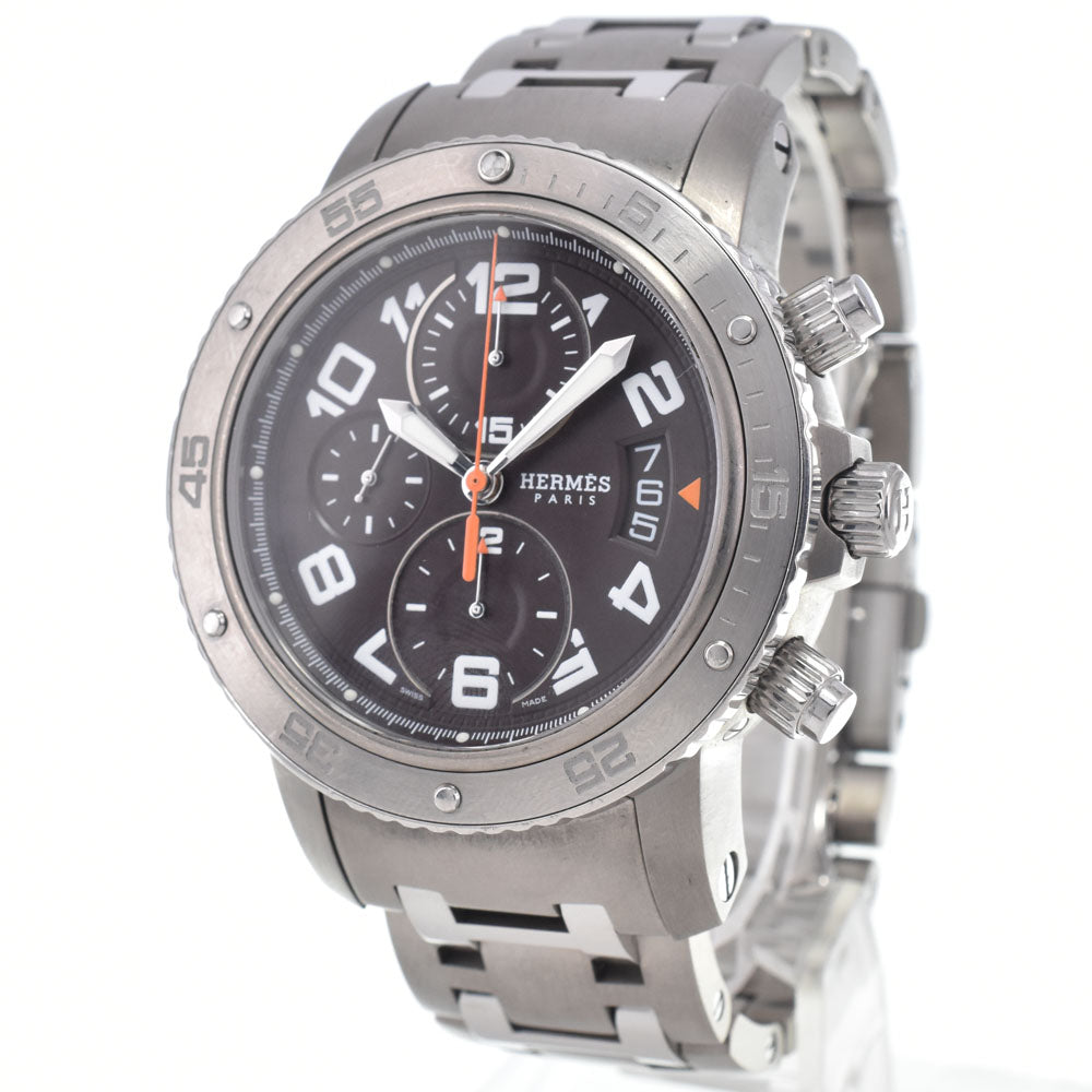 with paper HERMES Clipper diver CP2.941 Chronograph Date gray Dial Automatic Men's
 Watch M#148407