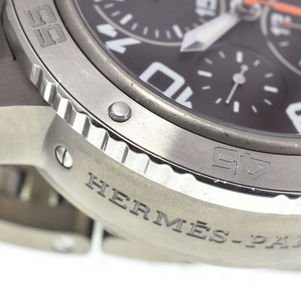 with paper HERMES Clipper diver CP2.941 Chronograph Date gray Dial Automatic Men's
 Watch M#148407