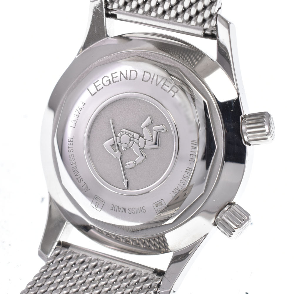 with paper LONGINES Legend diver L3.374.4.50.6 Date black Dial Automatic Men's
 Watch M#148411