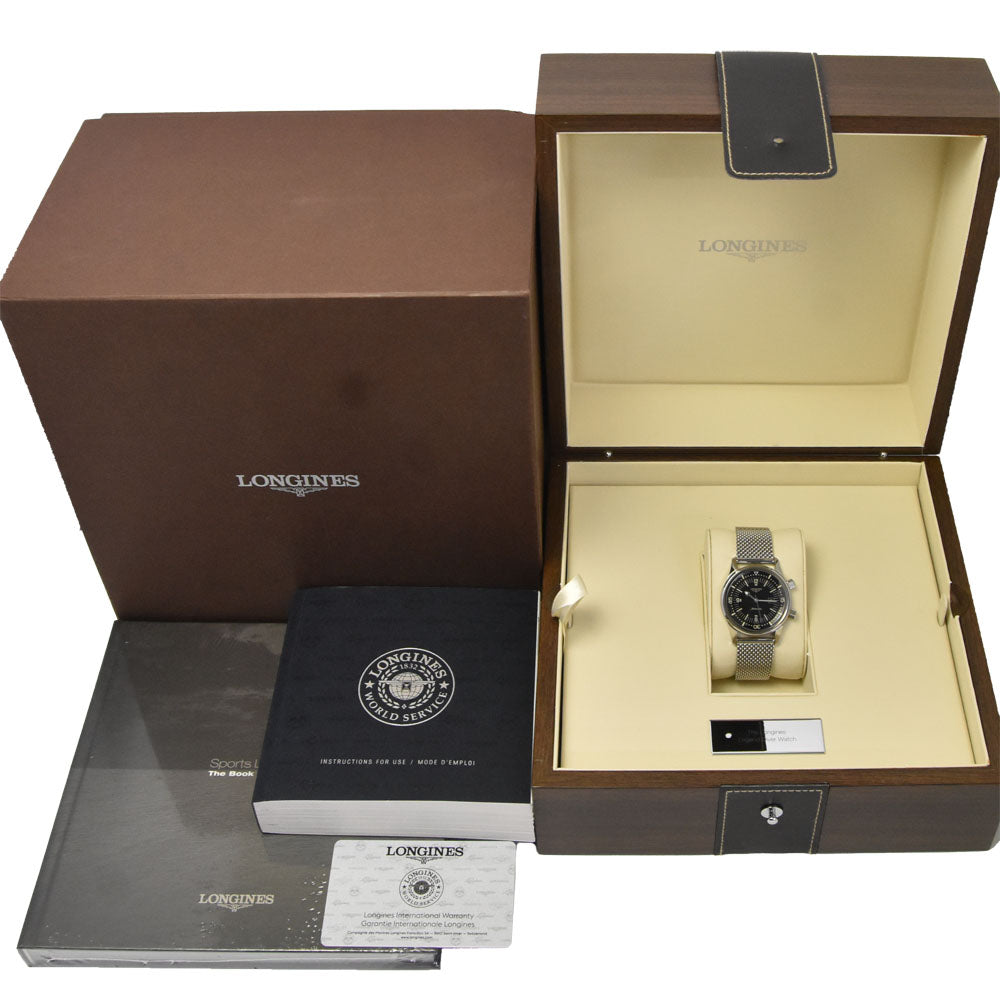 with paper LONGINES Legend diver L3.374.4.50.6 Date black Dial Automatic Men's
 Watch M#148411