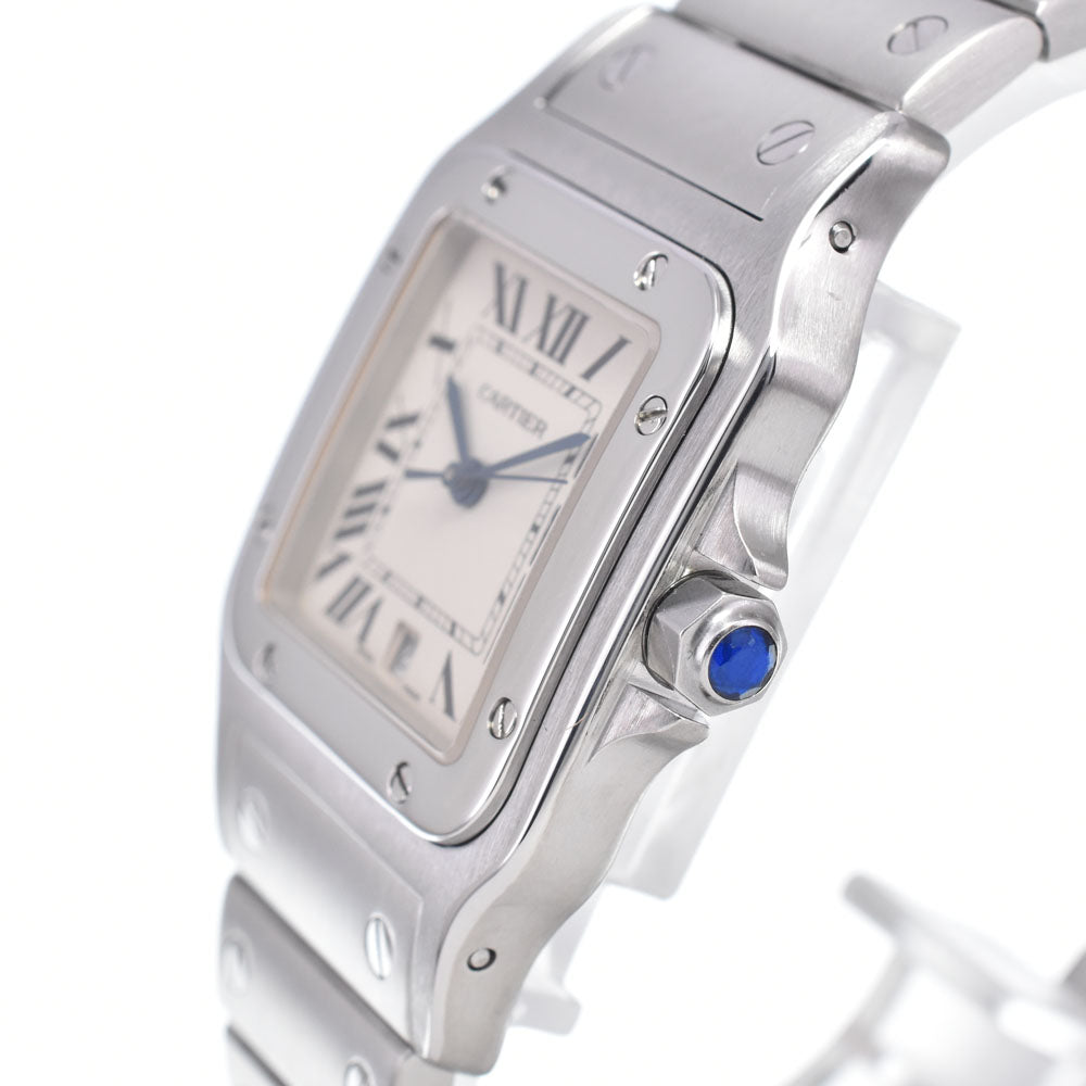 with paper CARTIER Santosgalbe LM W20060D6 Date beige Dial Quartz Men's
 Watch O#148412