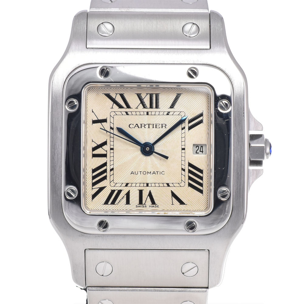 CARTIER Santosgalbe LM W20055D6 Date Silver Dial Automatic Men's
 Watch O#148415