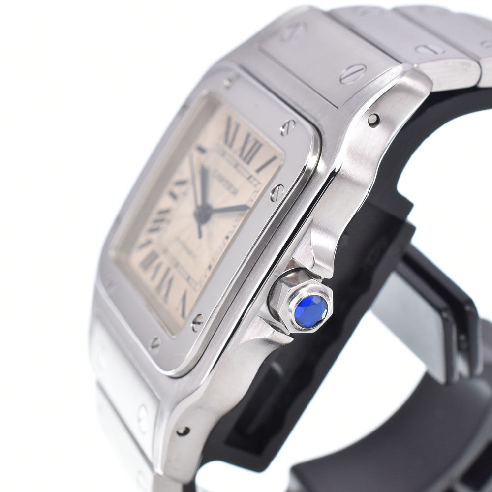 CARTIER Santosgalbe LM W20055D6 Date Silver Dial Automatic Men's
 Watch O#148415
