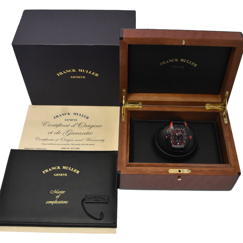 with paper FRANCK MULLER Conquistador Grand Prix 8900SCGP black Dial Automatic Men's
 Watch M#148421