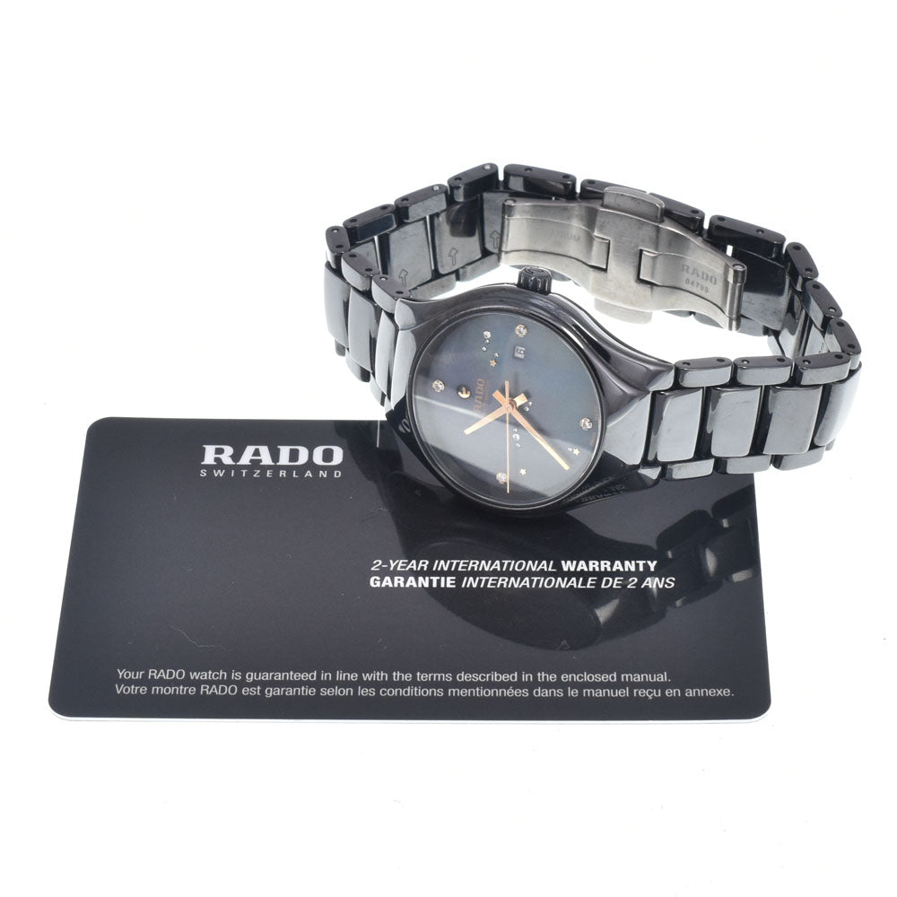 with paper RADO True 561.0242.3 Diamond date Blue shell Dial Quartz Ladies
 Watch M#148422