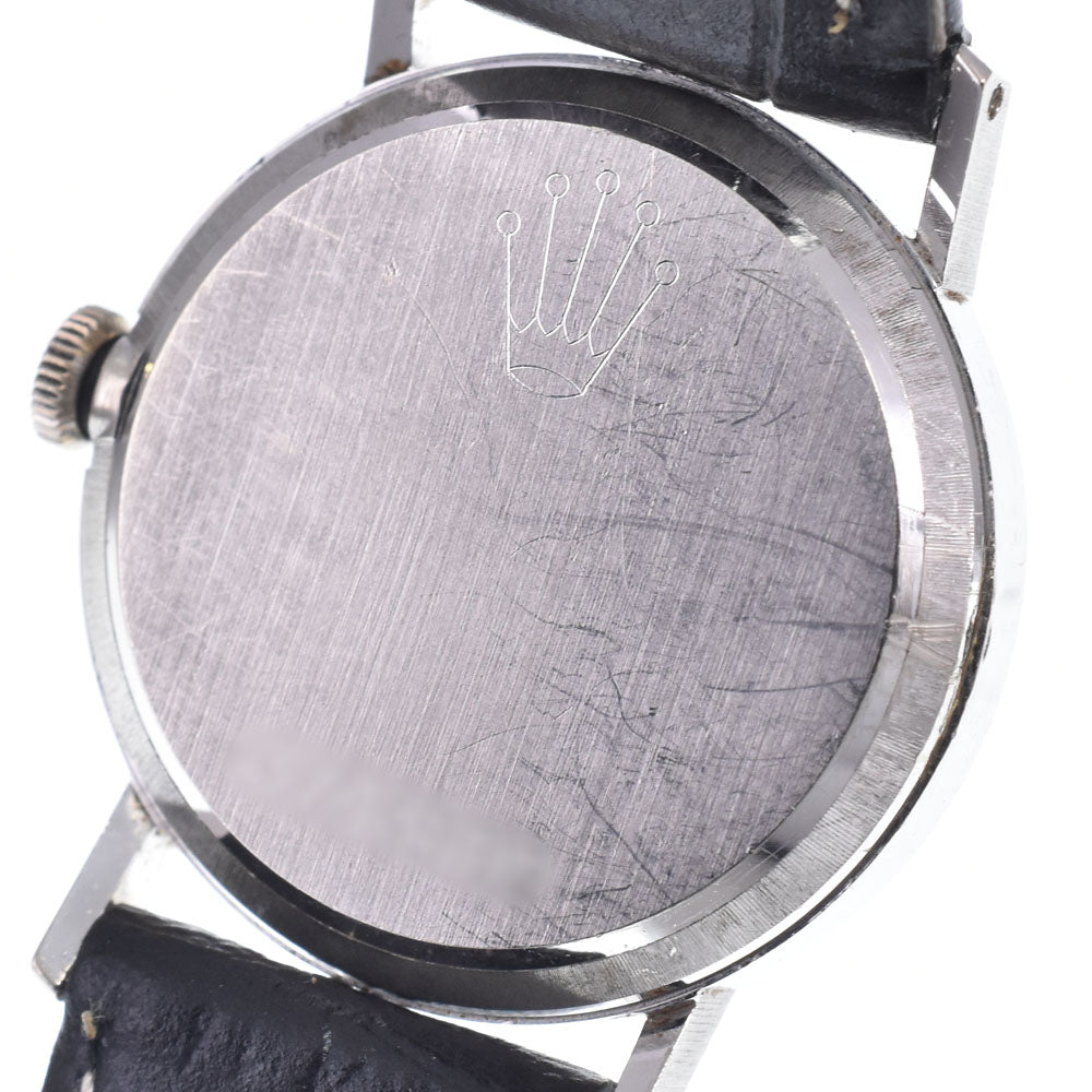 ROLEX Cherini 3810 K18WG / leather Silver Dial Hand Winding Ladies
 Watch N#148423